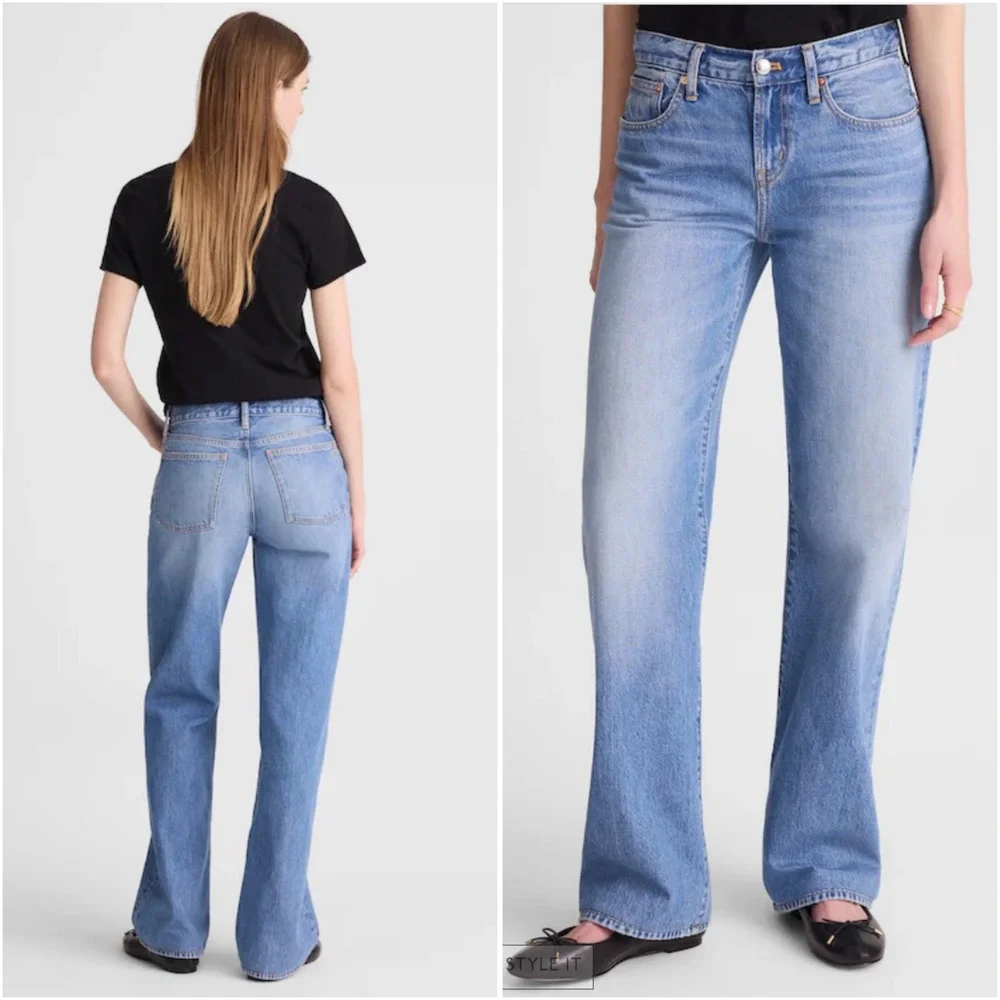 Madewell The Low-Rise Loose Jean Midvale Wash Rigid Denim 23 NWT